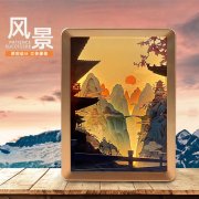 创意文创礼品公司活动礼物桌面相框灯卧室小夜灯摆件3D立体纸雕